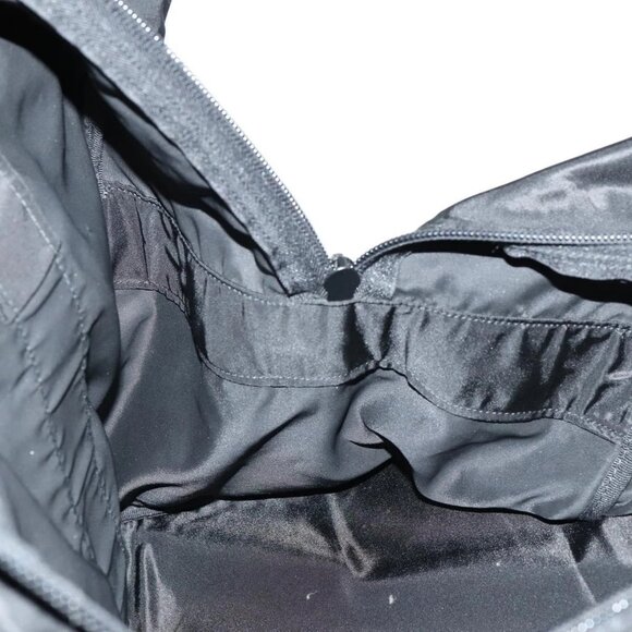 PRADA Boston Bag Nylon Black Silver Auth 144179 - Picture 12 of 16